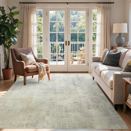 6x9 Ft Abstract Washable Area Rugs for Living Room Blue