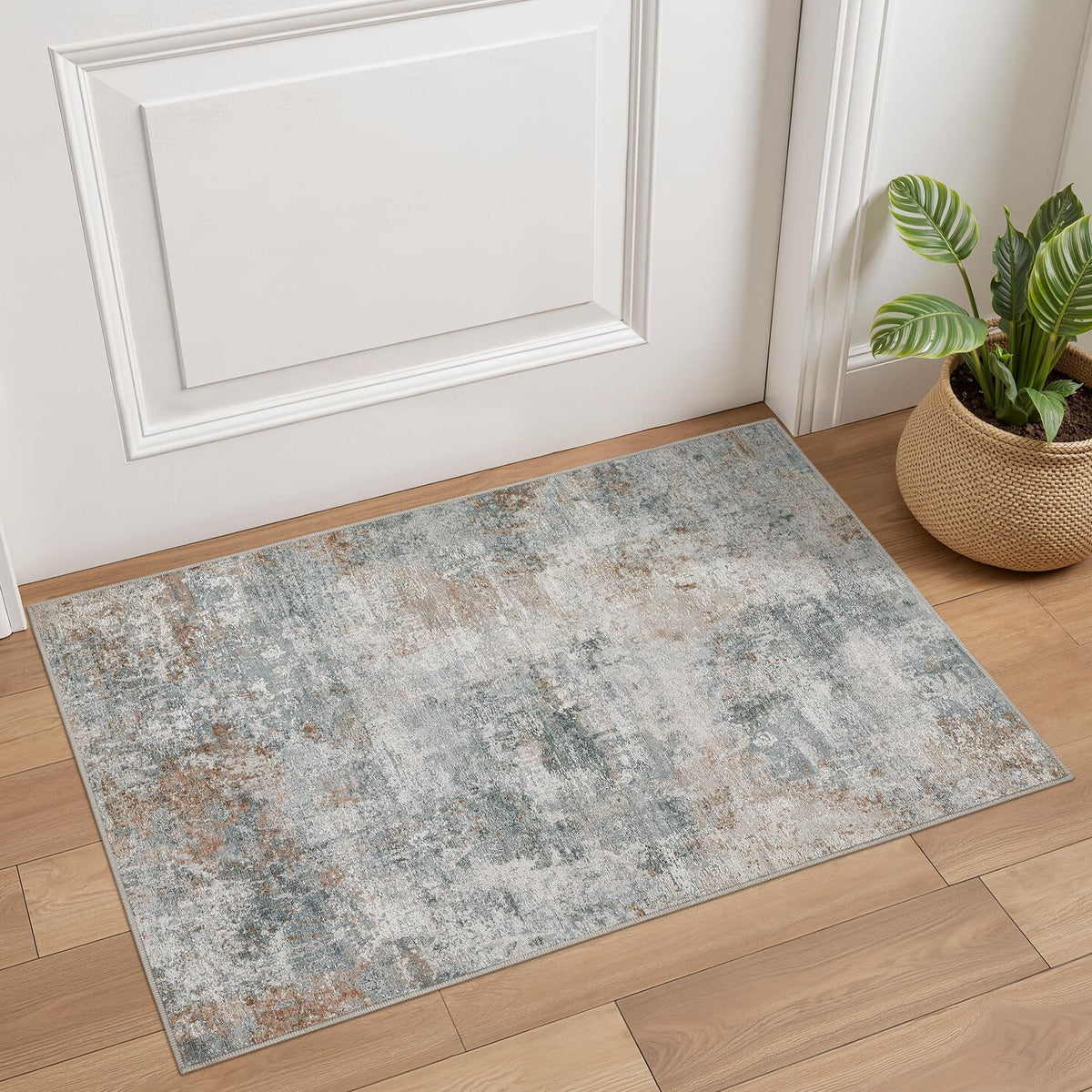 Tortania Area Rug Living Room Rugs - 5x7 Washable Large Soft Neutral Boho Moroccan Bohemian Farmhouse Rug Indoor Floor Carpet for Bedroom Under Dining Table Home Office Decor - Cream Brown