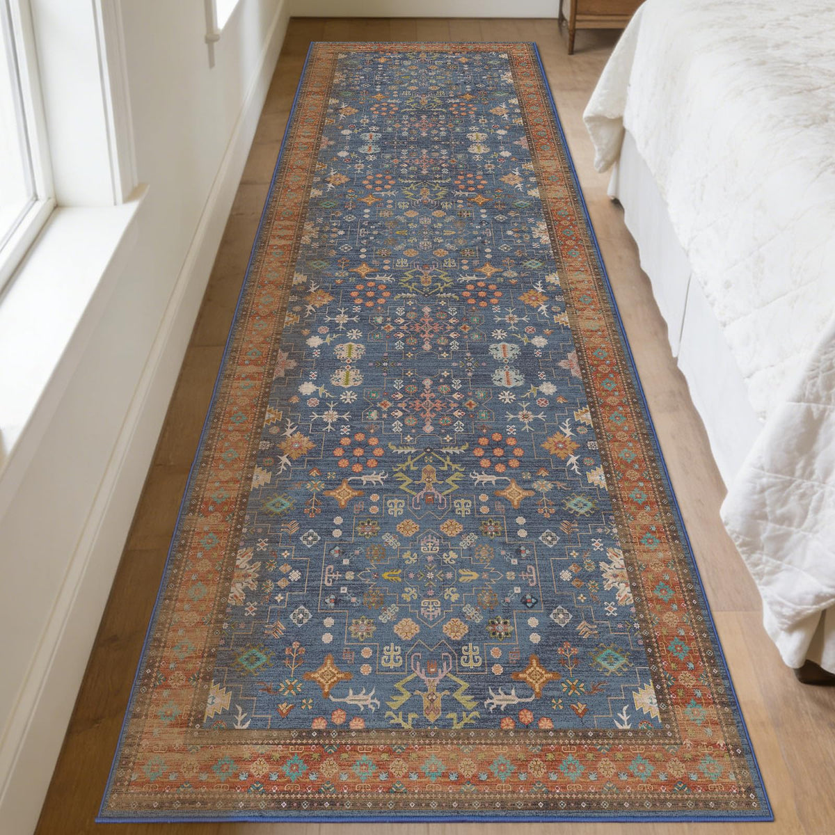 8x10 Washable Area Rugs for Living Room (Charcoal Blush Ivory)