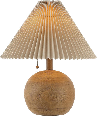 JONATHAN Y Aksel Sphere Table Lamp Coastal 17.25", Brown Wood Finish