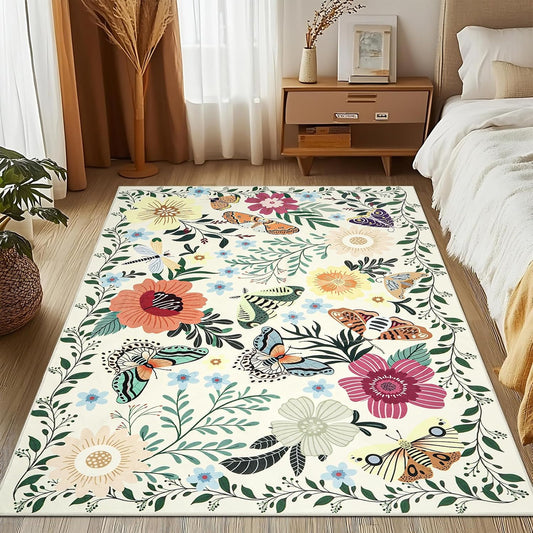 MOSISO 6x9 Area Rug for Bedroom, Soft Non-Slip Indoor Floor Low Pile Mat