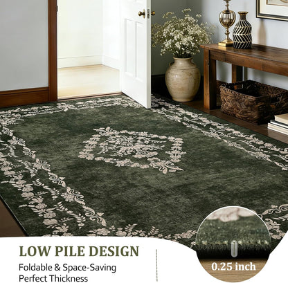 FlyDOIT 5x7 Large Area Rugs for Living Room, Green