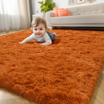 Amdrebio Grass Green Fluffy Area Rug 4x6 for Bedroom Classroom Living Room