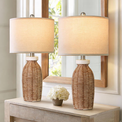 G-SAFAVA Table Lamps Set of 2 for Living Room Bedroom, 22.75" Bedside Lamps