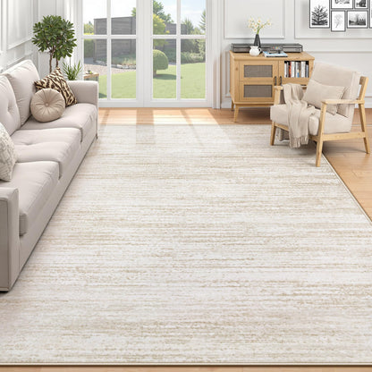 Area Rug 8x10 Living Room Rugs: Washable Modern Rug Large Non-Slip Soft Rugs Stain Resistant Printed Rug Indoor Carpet for Bedroom Kitchen Dining Room Nursery Playroom Home(Beige, 8'x10')