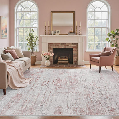 6x9 Ft Abstract Washable Area Rugs for Living Room Blue