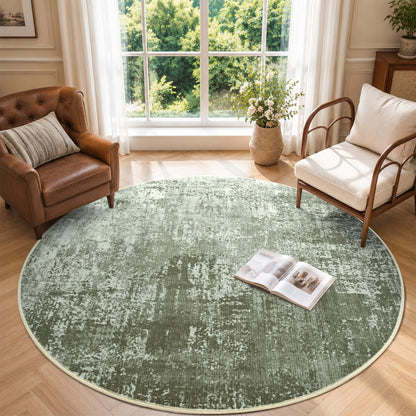 6x9 Ft Abstract Washable Area Rugs for Living Room Blue