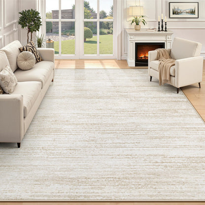 Area Rug 8x10 Living Room Rugs: Washable Modern Rug Large Non-Slip Soft Rugs Stain Resistant Printed Rug Indoor Carpet for Bedroom Kitchen Dining Room Nursery Playroom Home(Beige, 8'x10')