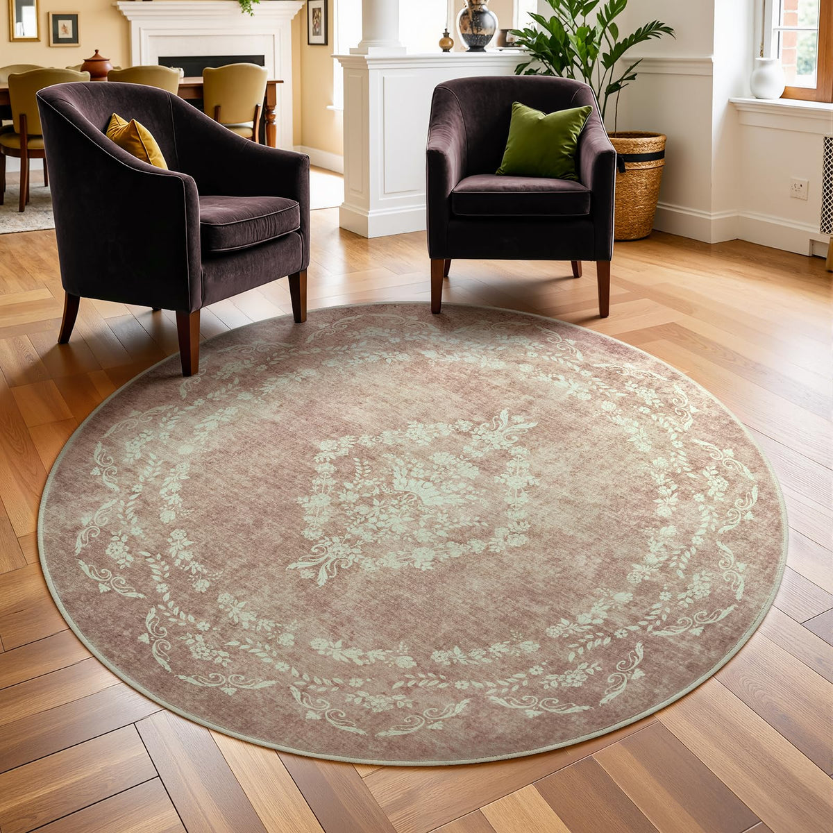 FlyDOIT 5x7 Large Area Rugs for Living Room, Green
