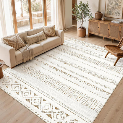 cotiled Boho 5x7 Area Rugs for Living Room: Soft Moroccan Washable Rug