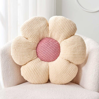 Kcvvcr Flower Throw Pillow, Soft Sage Green 14.9" Shaped Floor Pillow for Home Decor, Cute Aesthetic Plush Decorative Pillows for Bed, Sofa, Couch