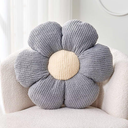 Kcvvcr Flower Throw Pillow, Soft Sage Green 14.9" Shaped Floor Pillow for Home Decor, Cute Aesthetic Plush Decorative Pillows for Bed, Sofa, Couch