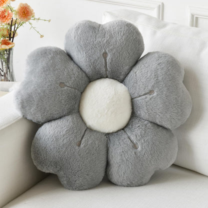 Flower Pillow, Cute Daisy Decorative Throw Pillows, White, 15 Inches