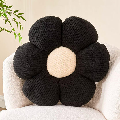 Kcvvcr Flower Throw Pillow, Soft Sage Green 14.9" Shaped Floor Pillow for Home Decor, Cute Aesthetic Plush Decorative Pillows for Bed, Sofa, Couch