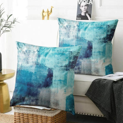Throw Pillow Covers for Couch, 18x18 Inch, 2 Pack, Turquoise