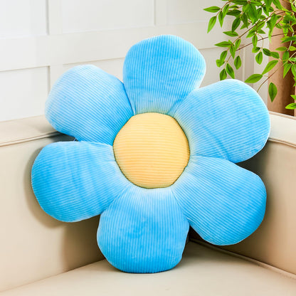 Kcvvcr Flower Throw Pillow, Soft Sage Green 14.9" Shaped Floor Pillow for Home Decor, Cute Aesthetic Plush Decorative Pillows for Bed, Sofa, Couch