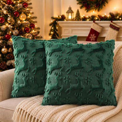 decorUhome Light Rust Pumpkin Faux Fur Throw Pillow Covers 18x18 Set of 2