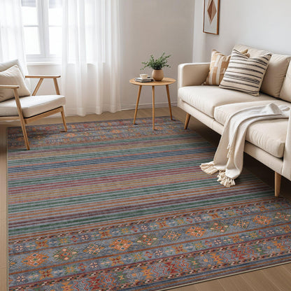 Nakagishi Boho 5x7 Area Rug Living Room Rugs Machine Washable Beige/Brown