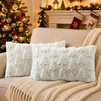 decorUhome Light Rust Pumpkin Faux Fur Throw Pillow Covers 18x18 Set of 2