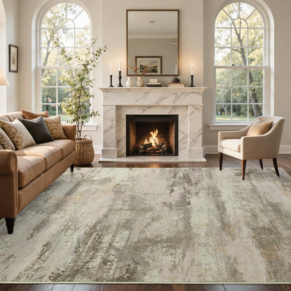 6x9 Ft Abstract Washable Area Rugs for Living Room Blue