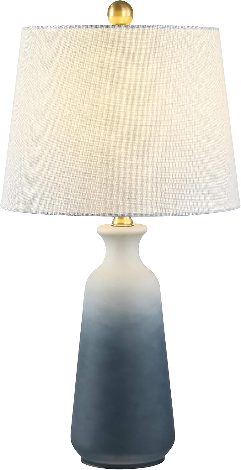 SAFAVIEH Lighting Narem Table Lamp, 23″ Ceramic Blue Grey TBL4240A