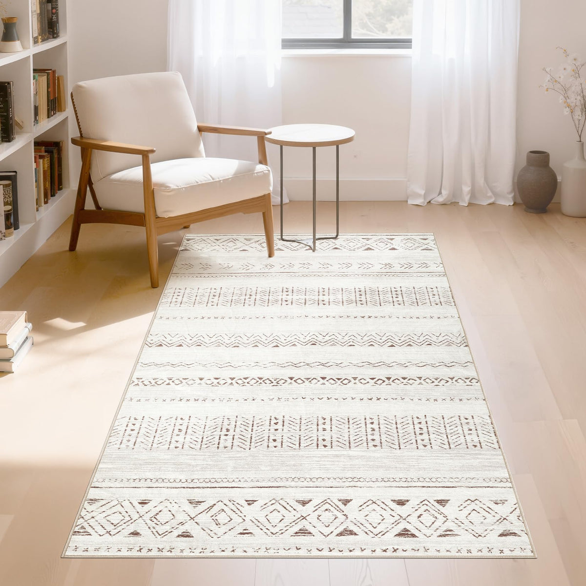 cotiled Boho 5x7 Area Rugs for Living Room: Soft Moroccan Washable Rug