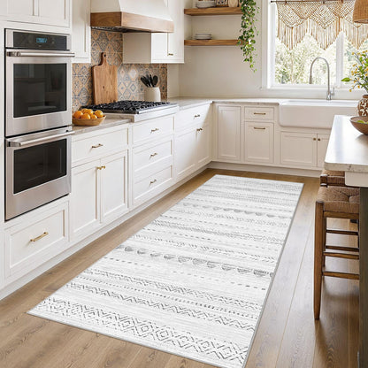 Nakagishi Boho 5x7 Area Rug Living Room Rugs Machine Washable Beige/Brown