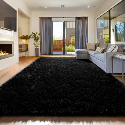 Amdrebio Grass Green Fluffy Area Rug 4x6 for Bedroom Classroom Living Room