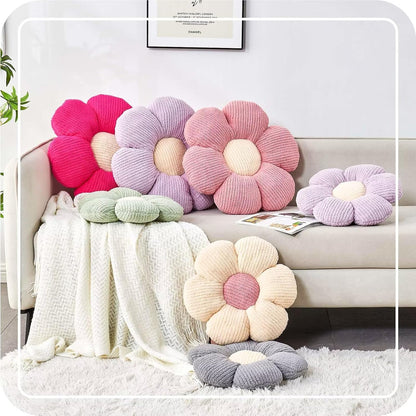 Kcvvcr Flower Throw Pillow, Soft Sage Green 14.9" Shaped Floor Pillow for Home Decor, Cute Aesthetic Plush Decorative Pillows for Bed, Sofa, Couch