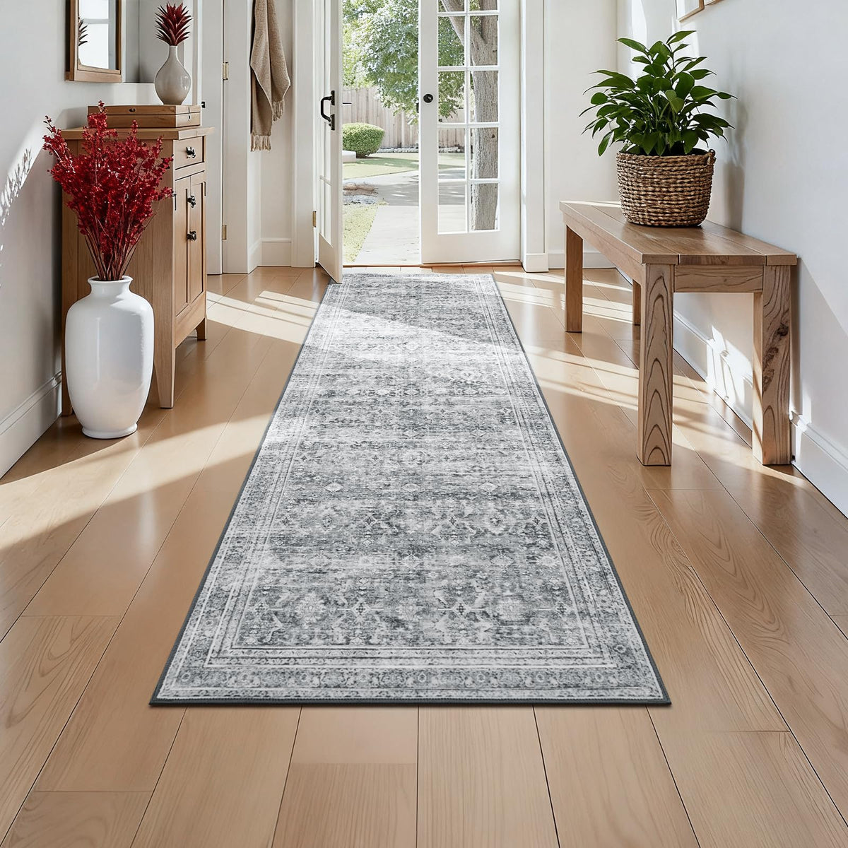 8x10 Area Rugs for Living Room Green Washable Non-Slip Large Carpet