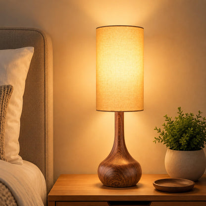 17" Touch Lamp for Nightstand,3-Way Dimmable Bedside Lamp