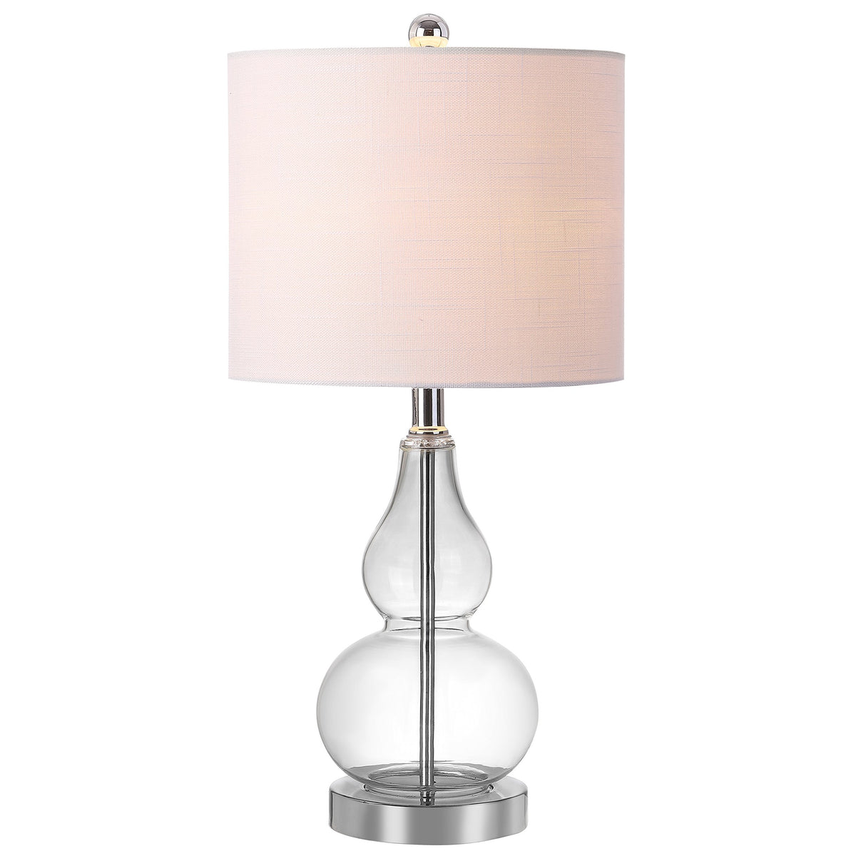 JONATHAN Y Anya Gourd Glass Table Lamp 20.5", Sunset Orange