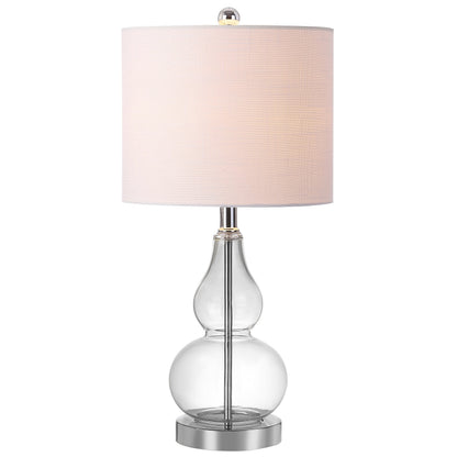 JONATHAN Y Anya Gourd Glass Table Lamp 20.5", Sunset Orange