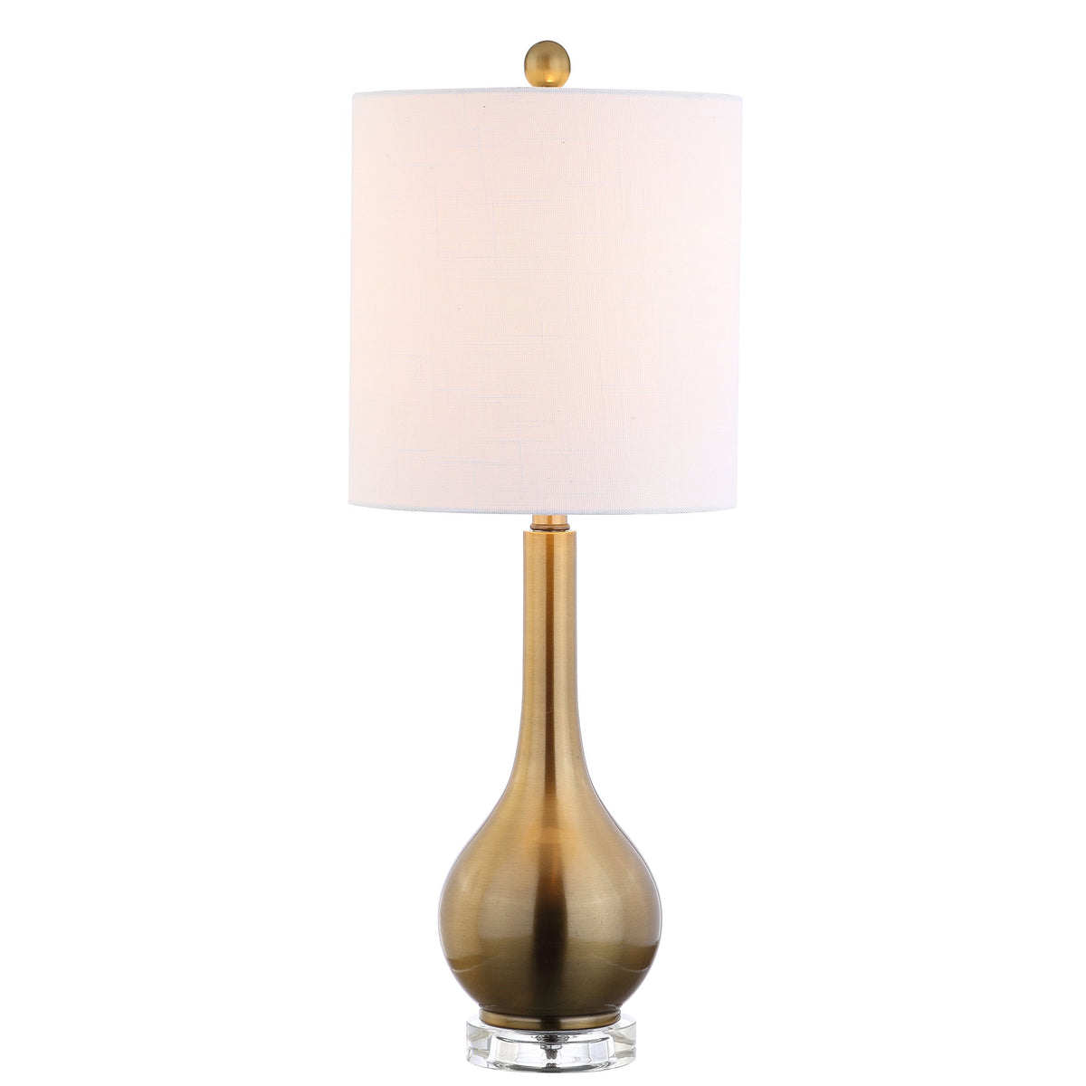 JONATHAN Y Dylan Teardrop LED Table Lamp 25", Brass Gold