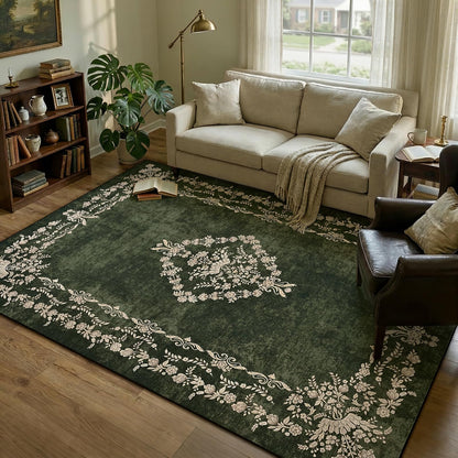 FlyDOIT 5x7 Large Area Rugs for Living Room, Green
