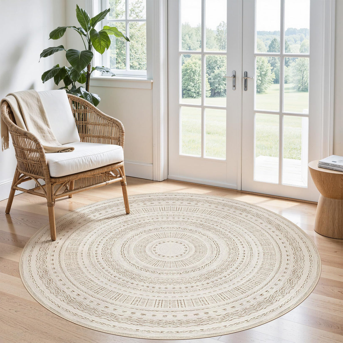 cotiled Boho 5x7 Area Rugs for Living Room: Soft Moroccan Washable Rug