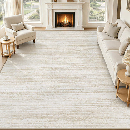 Area Rug 8x10 Living Room Rugs: Washable Modern Rug Large Non-Slip Soft Rugs Stain Resistant Printed Rug Indoor Carpet for Bedroom Kitchen Dining Room Nursery Playroom Home(Beige, 8'x10')