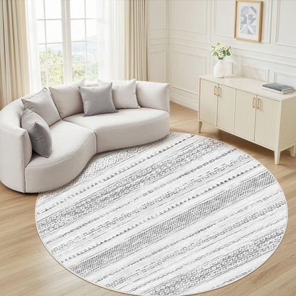 Nakagishi Boho 5x7 Area Rug Living Room Rugs Machine Washable Beige/Brown