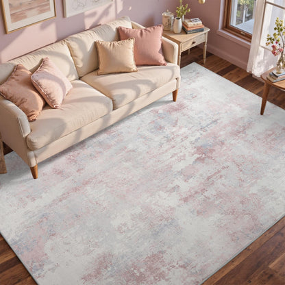 6x9 Ft Abstract Washable Area Rugs for Living Room Blue