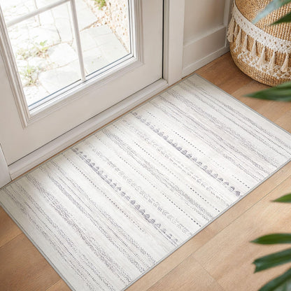Nakagishi Boho 5x7 Area Rug Living Room Rugs Machine Washable Beige/Brown