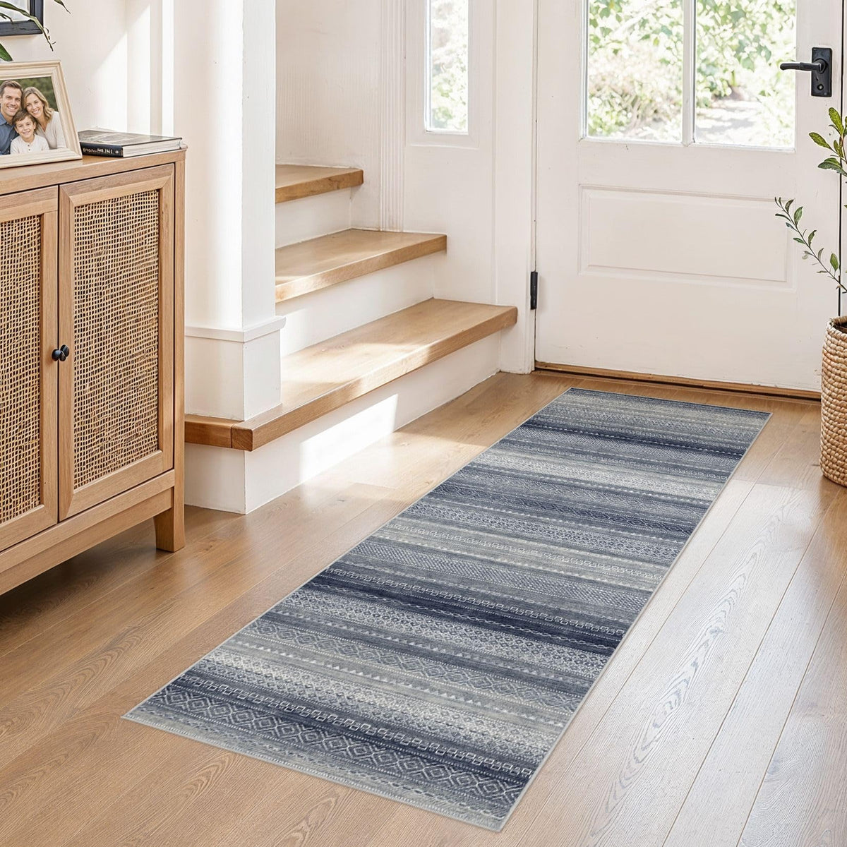 Nakagishi Boho 5x7 Area Rug Living Room Rugs Machine Washable Beige/Brown