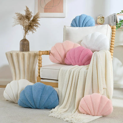 CANGHI Shell Pillow, Seashell Pillow,Seashell Throw Pillows,White 13"x10"