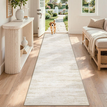 Area Rug 8x10 Living Room Rugs: Washable Modern Rug Large Non-Slip Soft Rugs Stain Resistant Printed Rug Indoor Carpet for Bedroom Kitchen Dining Room Nursery Playroom Home(Beige, 8'x10')