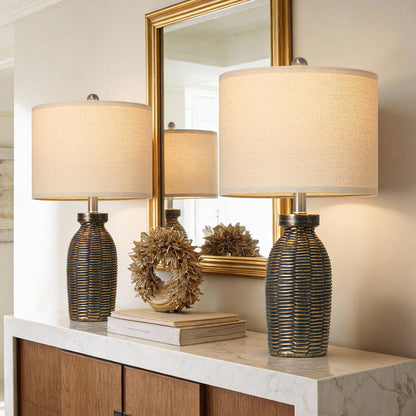 G-SAFAVA Table Lamps Set of 2 for Living Room Bedroom, 22.75" Bedside Lamps