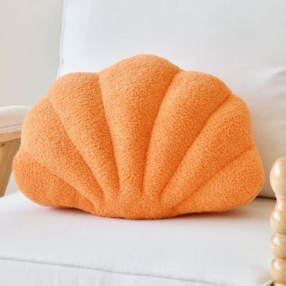 Lfsaaj Ivory Seashell Throw Pillows, Shell Shaped Throw Pillows, 13 Inch Soft Home Decorative Pillow Plush Cushion for Bed Couch Living Sofa Room Decor Accent Throw Pillow