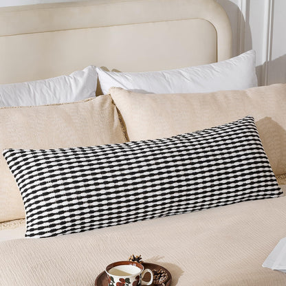 AmHoo Set of 2 Boho Chenille Pillow Cover Decorative Tufted Pillowcase for Couch Bed Sofa Bedroom Living Room Modern 18 x 18-Inch Brown