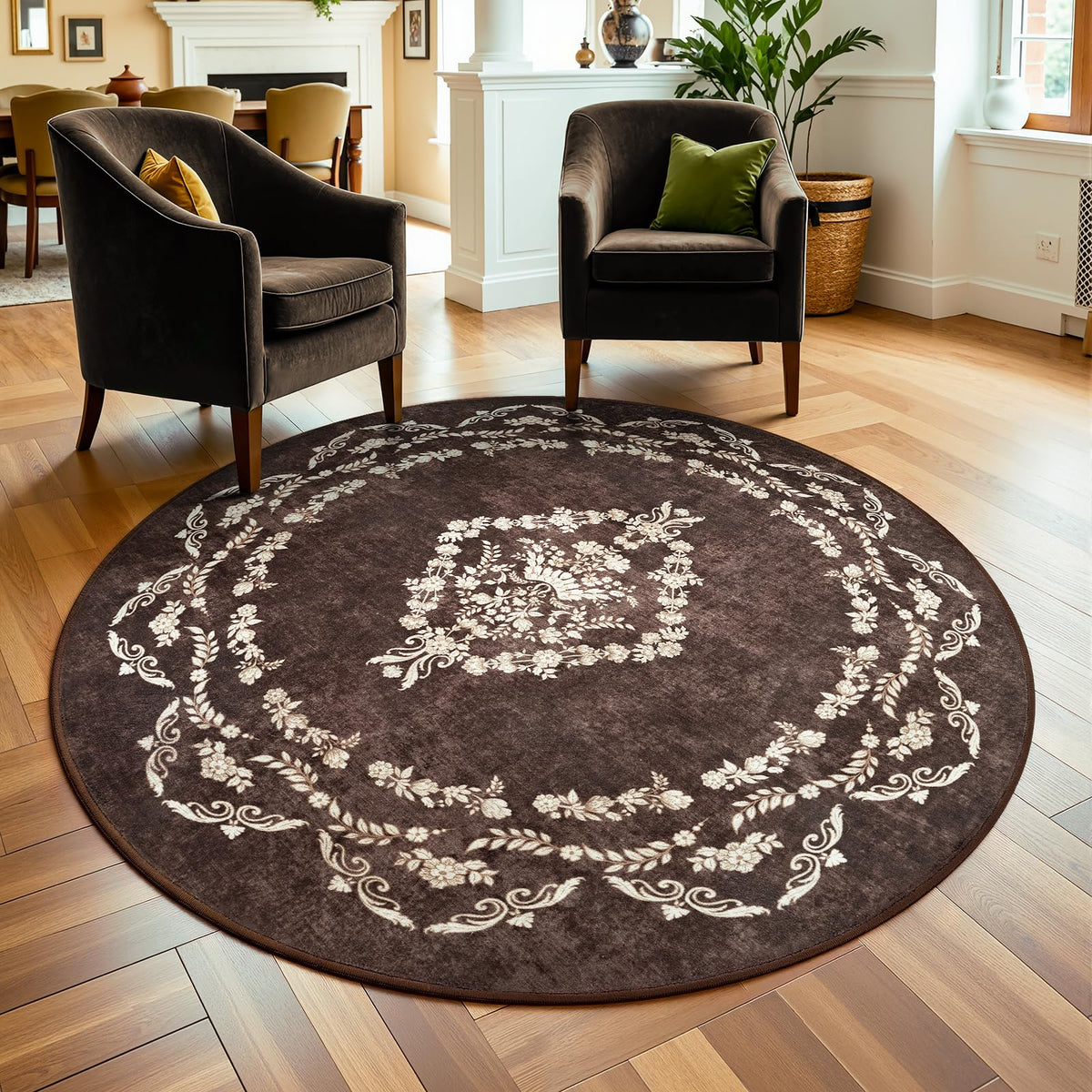 FlyDOIT 5x7 Large Area Rugs for Living Room, Green