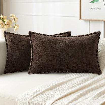 MIULEE Decorative Couch Throw Pillow Covers 18x18 Inch Sage Green 2 Pack