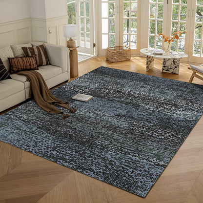RUGSURE Washable Area Rugs - Perfect for Living Room, Bedroom, Kids Room, Nursery - Stain & Water Resistant Non-Slip, Pet & Child Friendly, Vintage Tribal Area Rugs (Green, 5' x 7')