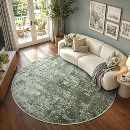 6x9 Ft Abstract Washable Area Rugs for Living Room Blue